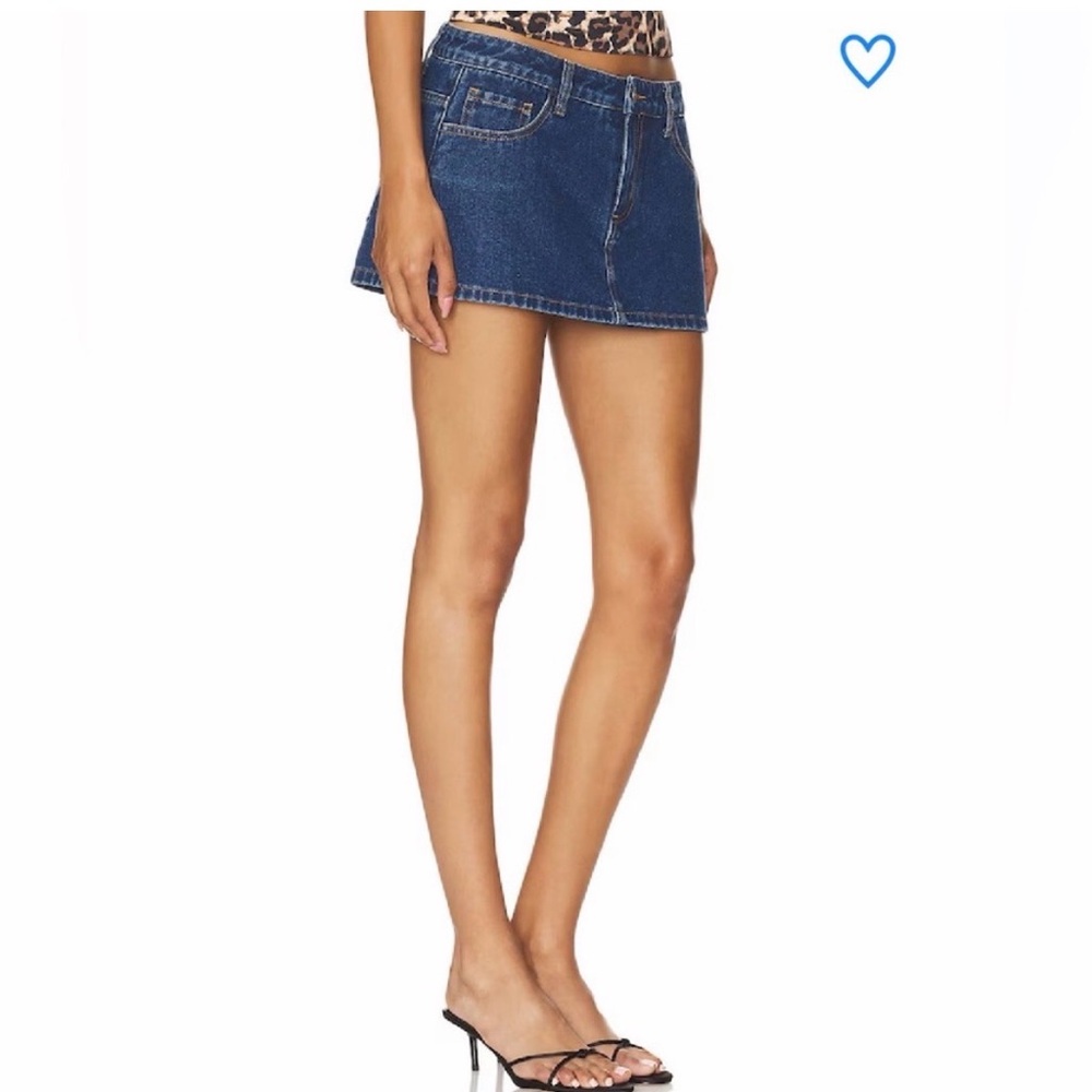 Superdown Revolve Denim Mini Skort Medium